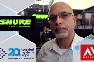 Shure’s Chief Technology Officer, Sam Sabet, talks at ISE 2024